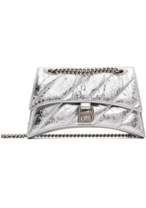 Balenciaga Silver Small Crush Chain Bag