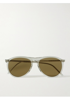 SAINT LAURENT Eyewear - Aviator-style Acetate Sunglasses - Neutrals - One size