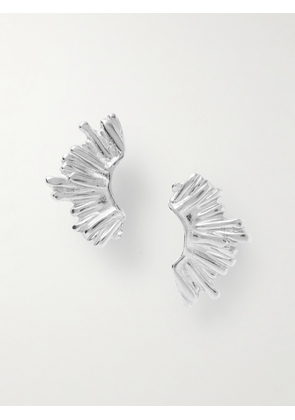 YSSO - Crescent Sun Sterling Silver Earrings - One size