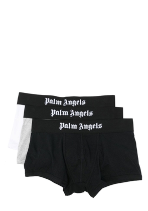 Palm Angels tri-pack logo-waistband boxer set - Grey
