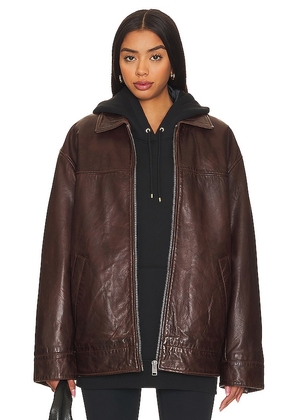 LAMARQUE Theia Jacket in Chocolate. Size XS/S.