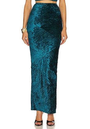 Michael Costello x REVOLVE Spencer Skirt in Teal. Size L, XS.