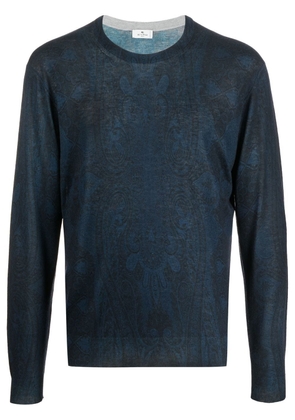ETRO paisley-print silk-blend jumper - Blue