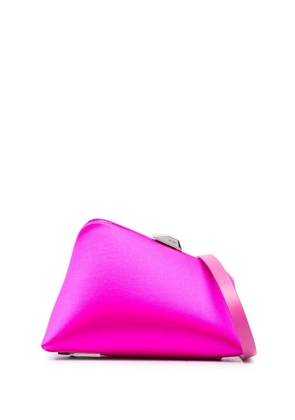 The Attico 8.30pm logo-print clutch bag - Pink