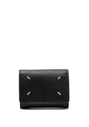 Maison Margiela tri-fold leather wallet - Black