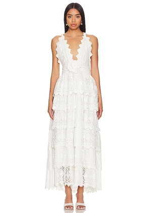 LoveShackFancy Nevis Dress in White. Size 12, 14, 2, 4, 6, 8.