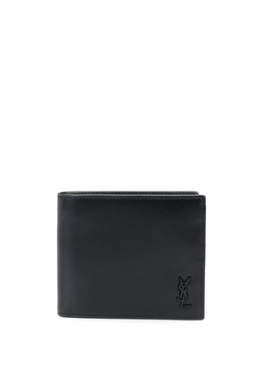 Saint Laurent logo plaque bi-fold wallet - Black