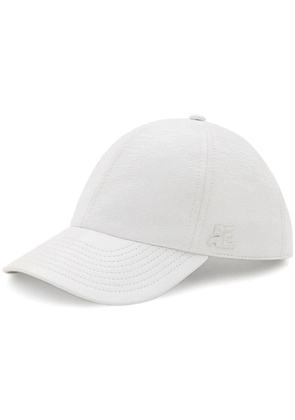 Courrèges cotton logo-patch cap - White