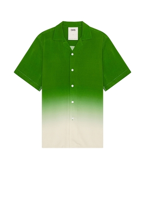 OAS Beach Grade Viscose Shirt in Green. Size M, S, XL/1X.