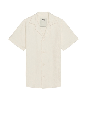 OAS Golconda Cuba Terry Shirt in Cream. Size M, S, XL/1X.