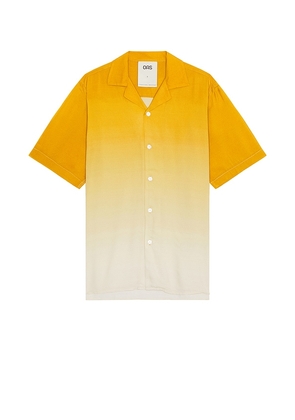 OAS Evening Grade Viscose Shirt in Yellow. Size M, S, XL/1X.