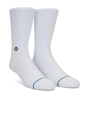 Stance Icon in White. Size XL.