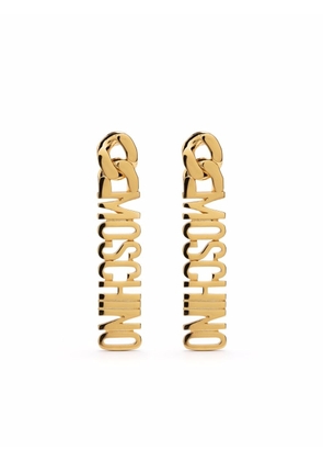 Moschino logo-lettering pendant earring - Gold
