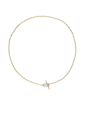 SHASHI Jade Pave Necklace in Metallic Gold.