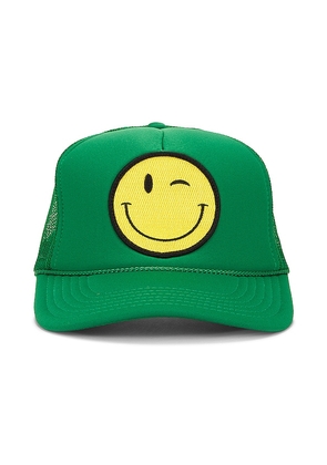 Friday Feelin Winky Hat in Green.