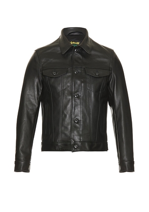 Schott Naked Cowhide Jean Style Jacket in Black. Size XL/1X.