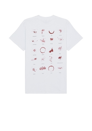 Service Works Wine Spill T-Shirt in White. Size M, S, XL/1X.