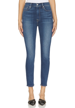 7 For All Mankind High Waist Ankle Skinny in Blue. Size 25, 26, 27, 28, 30, 32.