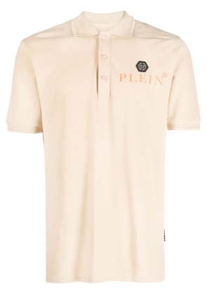 Philipp Plein Iconic piqué cotton polo shirt - Neutrals