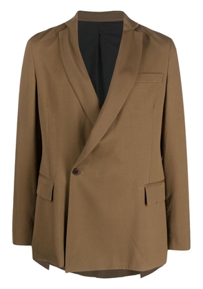Costumein off-centre button lyocell blazer - Brown