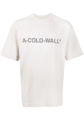 A-COLD-WALL* Essential logo-print short-sleeve T-shirt - Neutrals