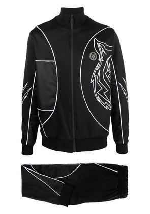 Plein Sport logo-print track suit - Black