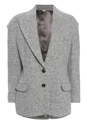 Gucci single-breasted herringbone blazer - Grey