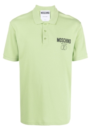 Moschino logo embroidered polo shirt - Green
