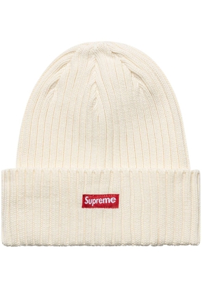 Supreme overdyed beanie hat - White