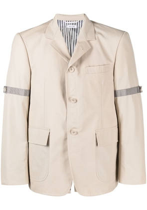 Thom Browne single-breasted button-fastening jacket - Neutrals