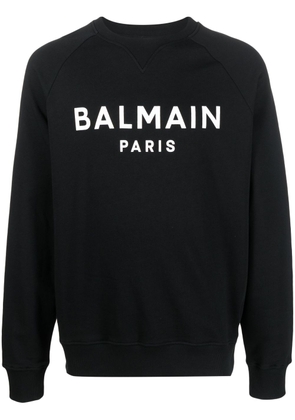 Balmain logo-print crew-neck sweatshirt - Black