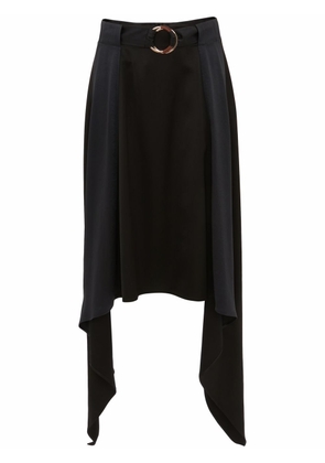 JW Anderson panelled belted asymmetric skirt - Black