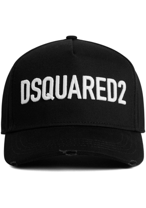 Dsquared2 logo-embroidered cotton cap - Black
