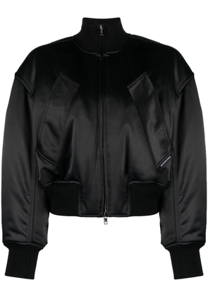 Alexander Wang logo-tag padded bomber jacket - Black