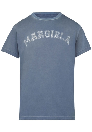 Maison Margiela logo-print jersey T-shirt - Blue