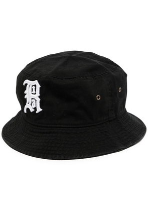 R13 embroidered-logo bucket hat - Black