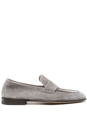 Brunello Cucinelli suede penny-slot loafers - Grey