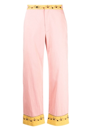 BODE crystal-embellished cropped trousers - Pink