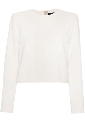 Theory crepe cropped blouse - Neutrals