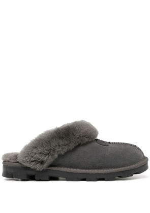 UGG Coquette fur-trimmed slippers - Grey