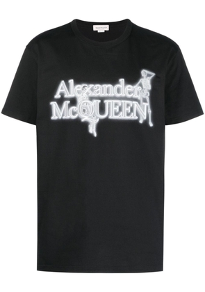 Alexander McQueen logo-print cotton T-Shirt - Black