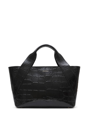 ANINE BING Maya crocodile-embossed tote bag - Black
