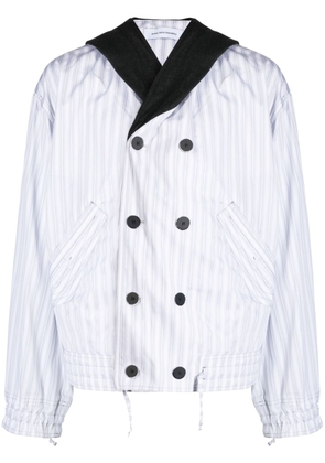 Kiko Kostadinov Aspasia striped hooded jacket - White