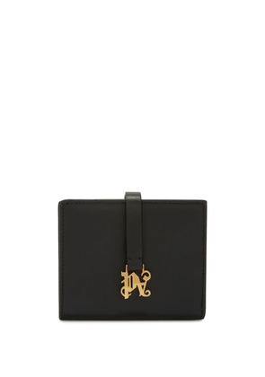Palm Angels monogram-appliqu� leather wallet - Black