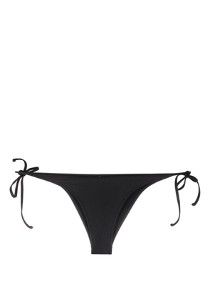 Moschino logo print side-tie bikini bottoms - Black