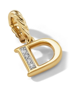 David Yurman 18kt yellow gold Initial D diamond pendant