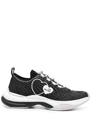 Love Moschino heart-print low-top sneakers - Black