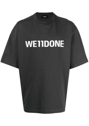 We11done logo-print cotton T-shirt - Grey