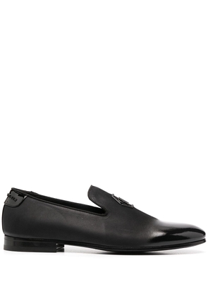 Philipp Plein moccasin crystal loafers - Black