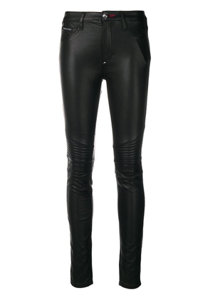 Philipp Plein faux leather skinny trousers - Black